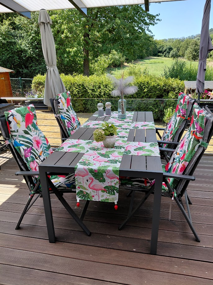 Dekorierter Terrassenbereich